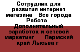Сотрудник для развития интернет-магазина - Все города Работа » Дополнительный заработок и сетевой маркетинг   . Пермский край,Лысьва г.